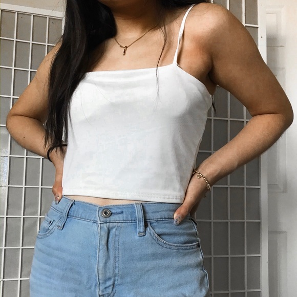 White Crop Tank - Picture 1 of 3